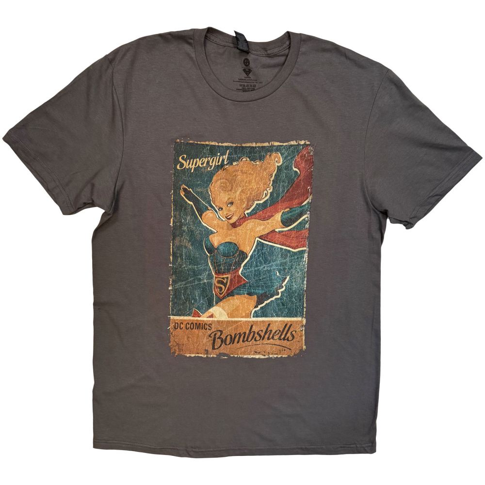 DC Comics Supergirl - Bombshell Heren Tshirt - Grijs